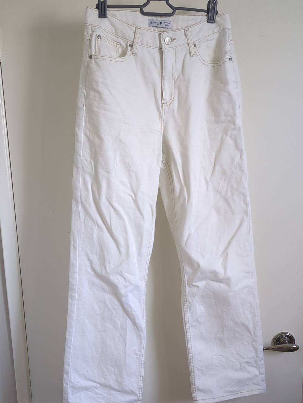 Primark Women's White Straight Jeans
